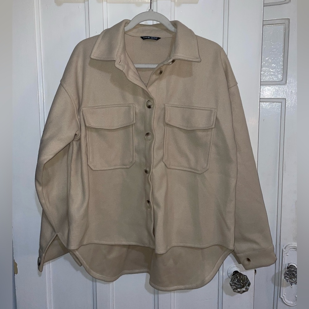 Beige/Tan oversized jacket